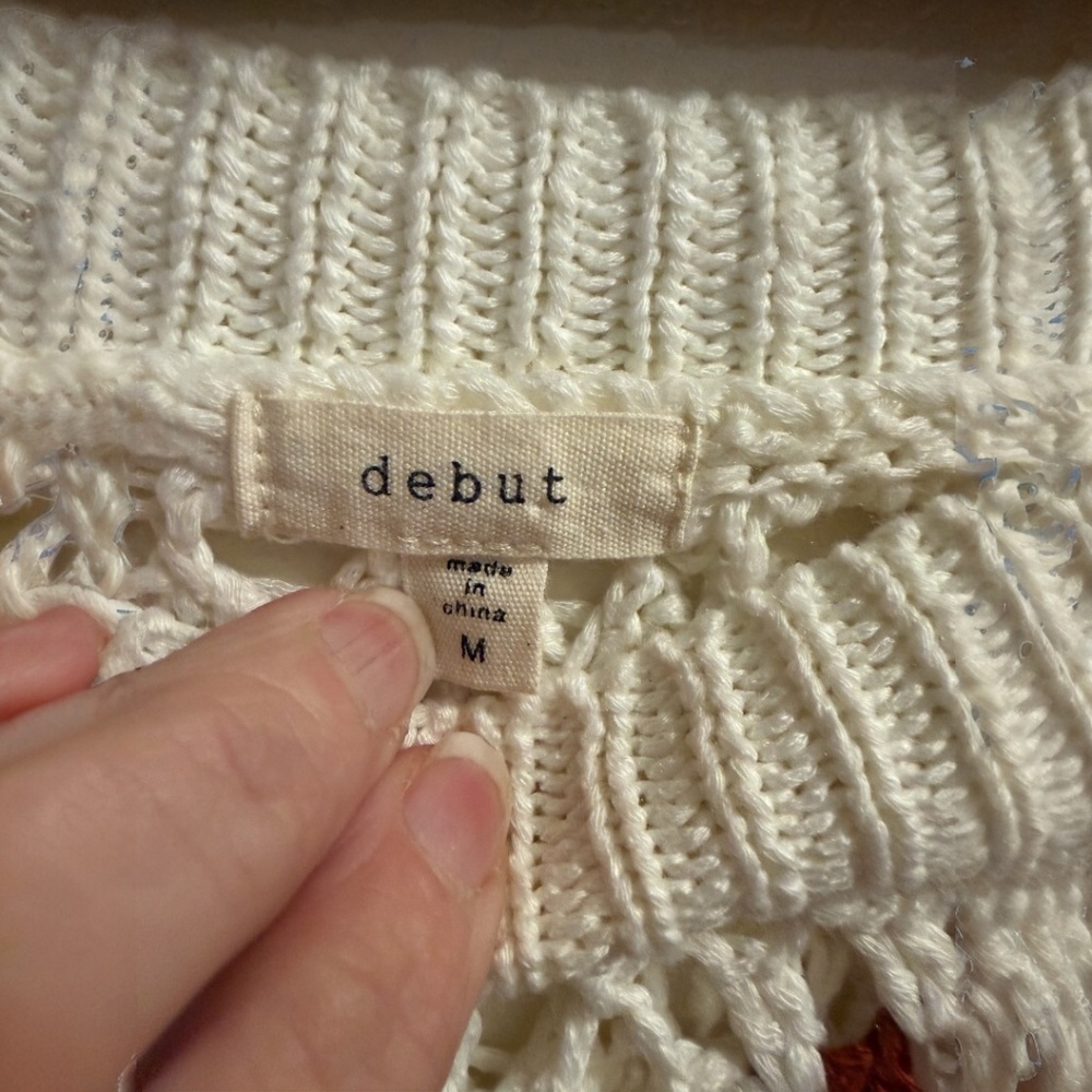Debut Granny Square Crochet Sweater, NWOT, Med - Picture 4 of 5
